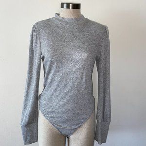 Revamped Gray Long Sleeve Bodysuit